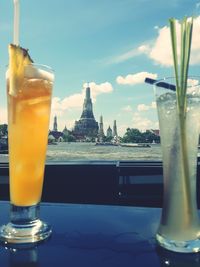 Close-up of drink on table