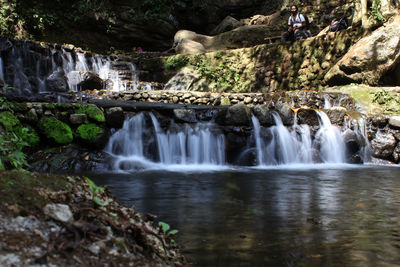 Scenic view of waterfall