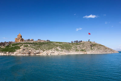 View of sea against clear sky