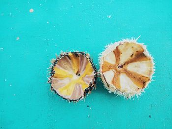 High angle view of fruit on table