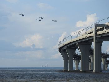 Baltic sea helicopters and high way