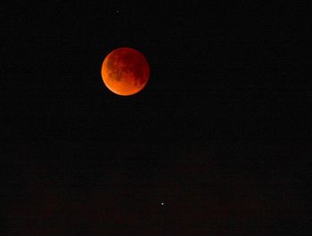 Low angle view of moon at night