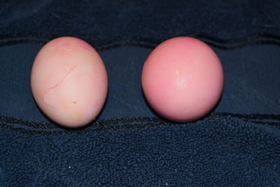 Close-up of pink eggs