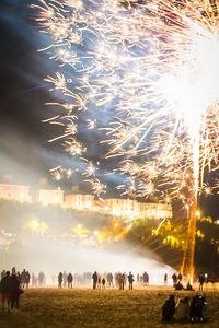 People enjoying at night