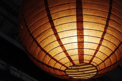 Low angle view of illuminated ceiling