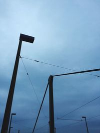 Low angle view of barbed wire