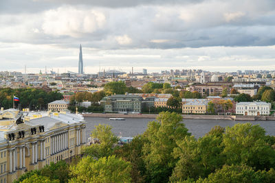 View of st. petersburg from the colonnade of st. isaac's cathedral