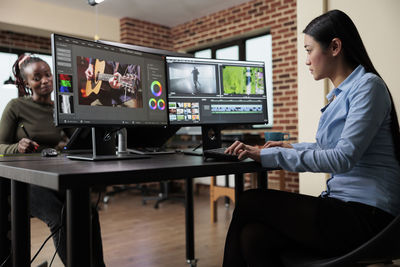 Businesswomen working in office