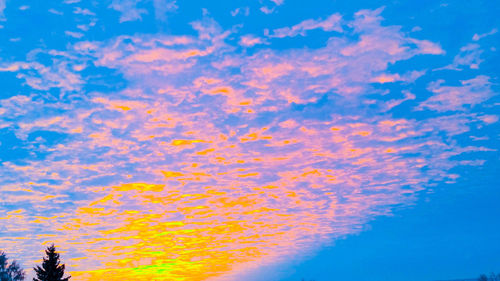 Low angle view of multi colored sky