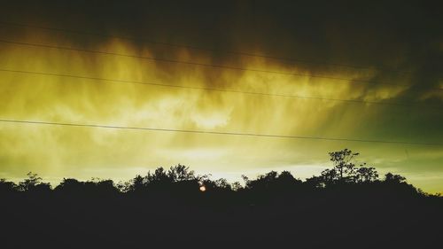 Low angle view of sky at sunset