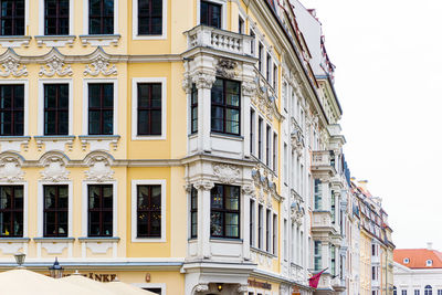 Low angle view of residential building against sky