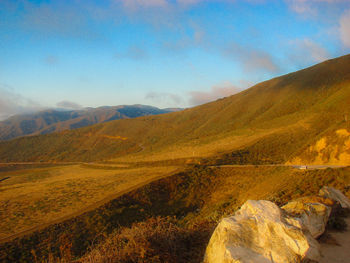 Scenic view of desert against sky