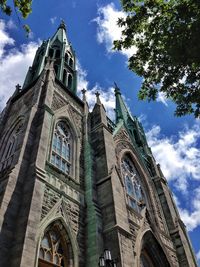Low angle view of church against sky