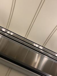 Low angle view of escalator