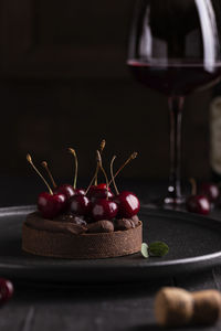 Close-up of food on table