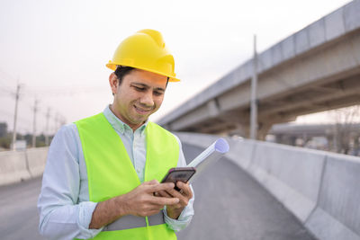 Young man using mobile phone