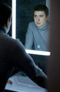 Portrait of boy using laptop