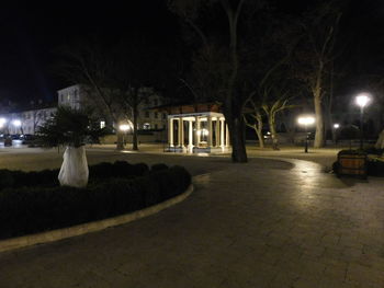 View of illuminated street light at night