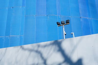 High angle view of swimming pool against wall