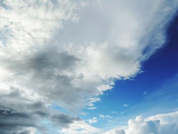 Low angle view of clouds in sky