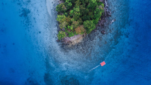 Aerial view of island