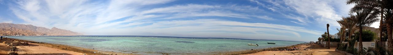 Panoramic view of beach against sky