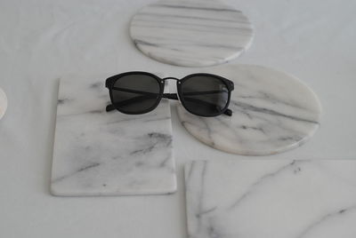 High angle view of sunglasses on table