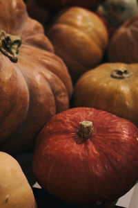 Full frame shot of pumpkins at market