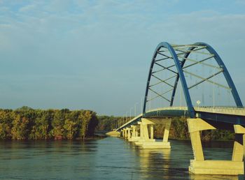 Bridge over river against sky