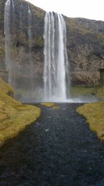 Scenic view of waterfall