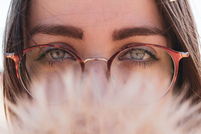 Close-up portrait of woman