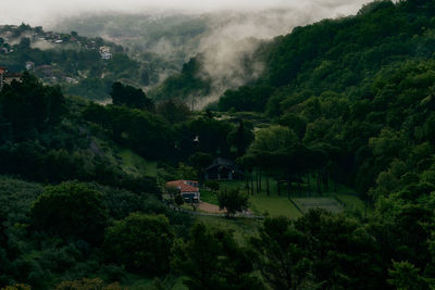 Scenic view of landscape against mountains