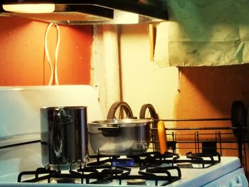 Close-up of kitchen counter at home