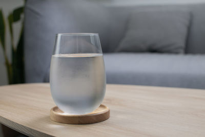 Close-up of drink in glass on table