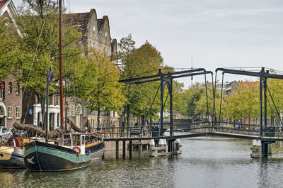 Schiedam boat, bridge and canal