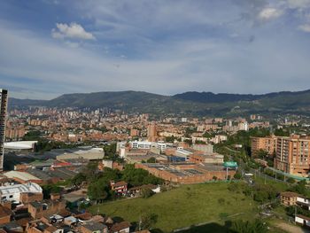 High angle view of cityscape