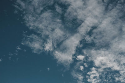 Low angle view of clouds in sky