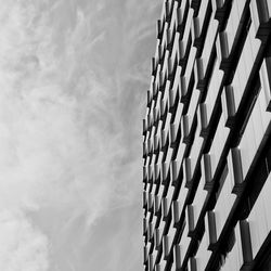 Low angle view of modern building against sky