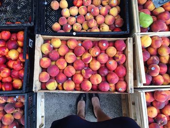 Full frame shot of fruits for sale