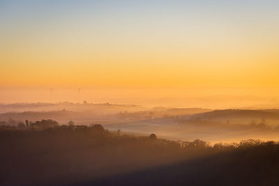 Scenic view of sunset