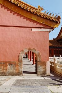 Architectural detail of a temple