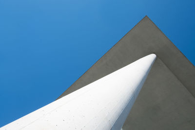 Low angle view of building against blue sky