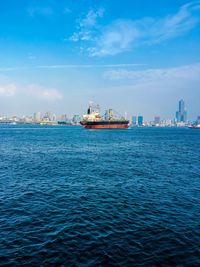 View of ship in sea 