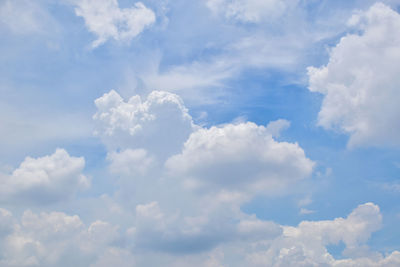 Low angle view of clouds in sky