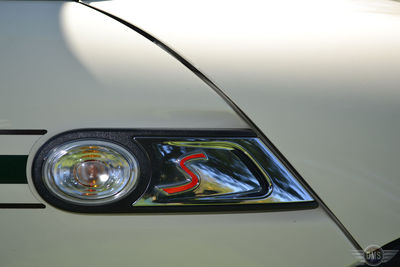 Close-up of illuminated car