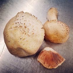 High angle view of bread on table