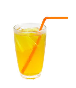 Close-up of drink against white background