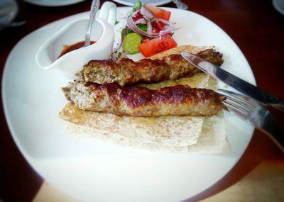 Close-up of served food