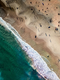 High angle view of beach