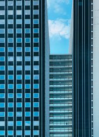 Low angle view of modern building against sky